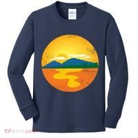 Sunset And Mountains Kids Long Sleeve Shirt thumb 0
