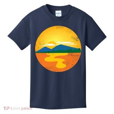 Sunset And Mountains Kids T-Shirt