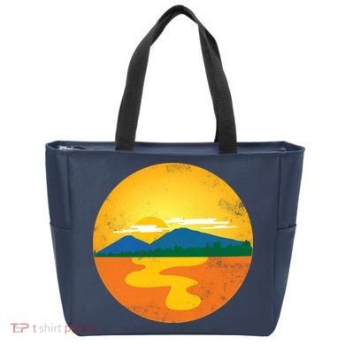 Sunset And Mountains Tote Bag