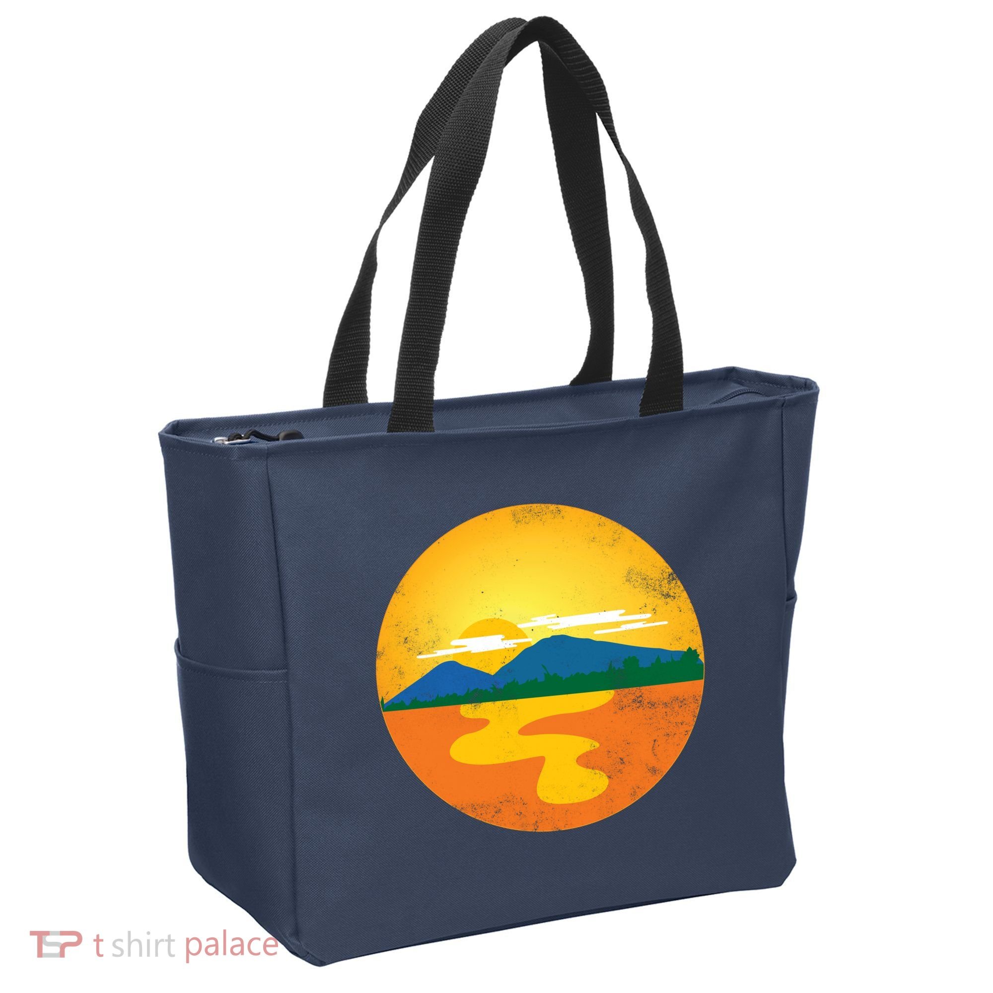 Sunset And Mountains Tote Bag