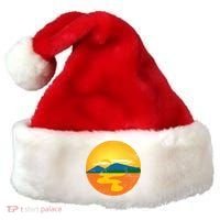 Sunset And Mountains Santa Hat thumb 0
