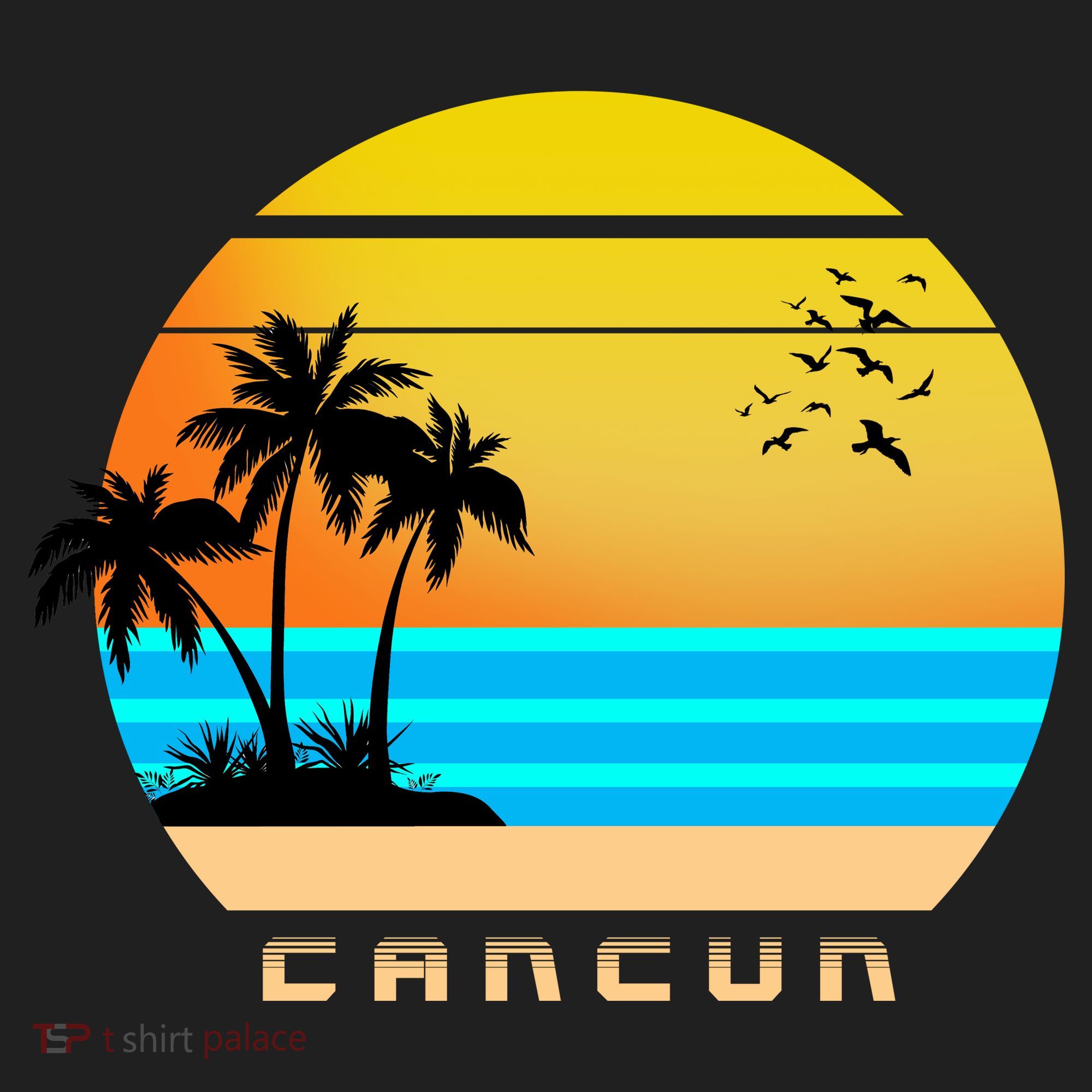 Sunset Beach Cancun Emblem Women's Sweatshirt