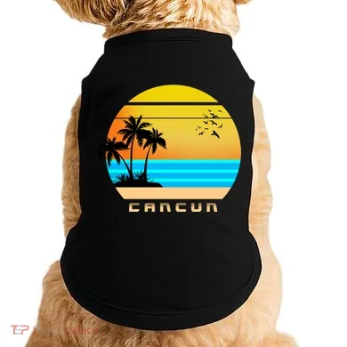 Sunset Beach Cancun Emblem Doggie Tank