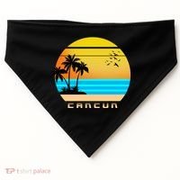 Sunset Beach Cancun Emblem USA-Made Doggie Bandana thumb 0