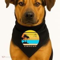 Sunset Beach Cancun Emblem USA-Made Doggie Bandana thumb 1