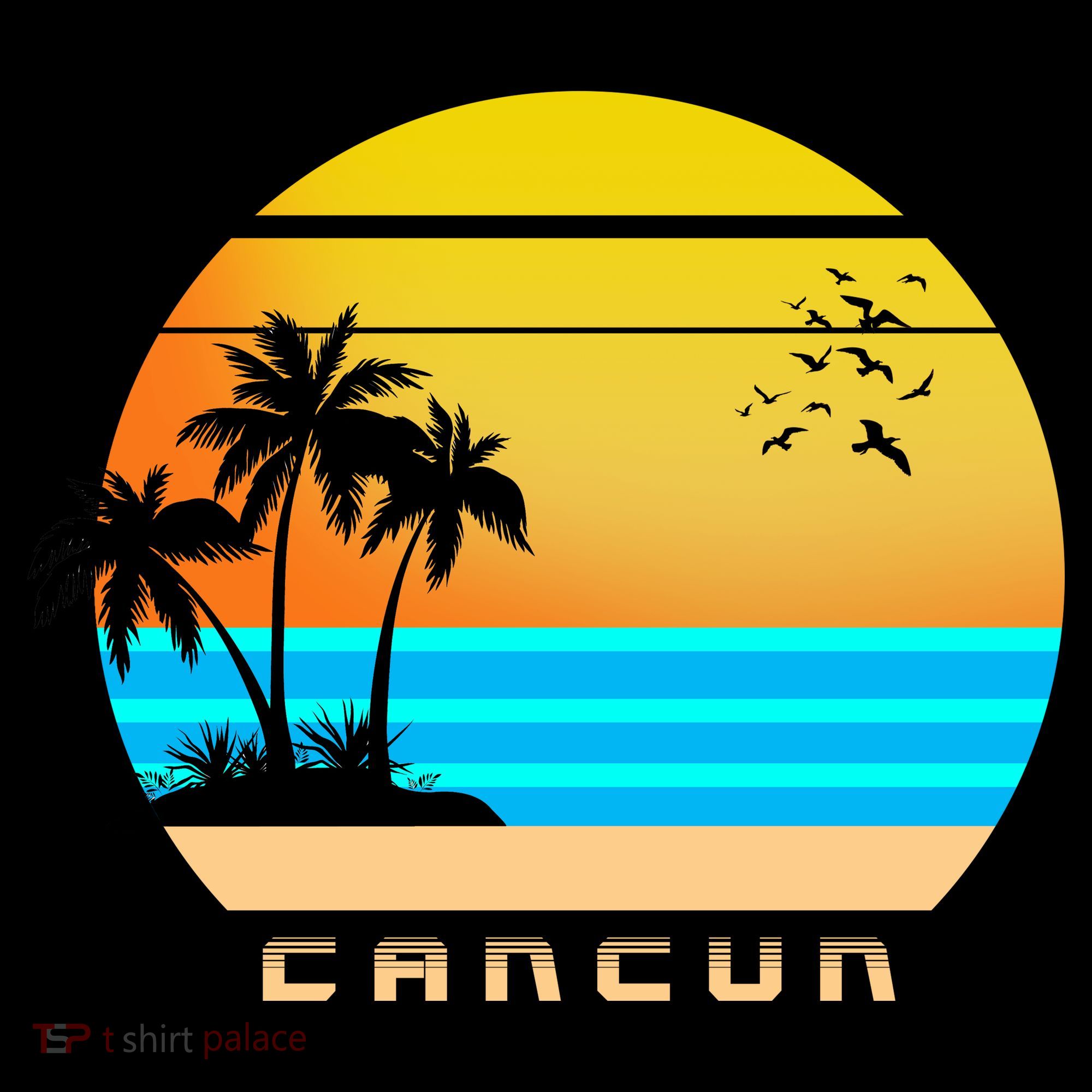 Sunset Beach Cancun Emblem Backpack