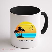 Sunset Beach Cancun Emblem Coffee Mug thumb 1