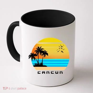 Sunset Beach Cancun Emblem Coffee Mug