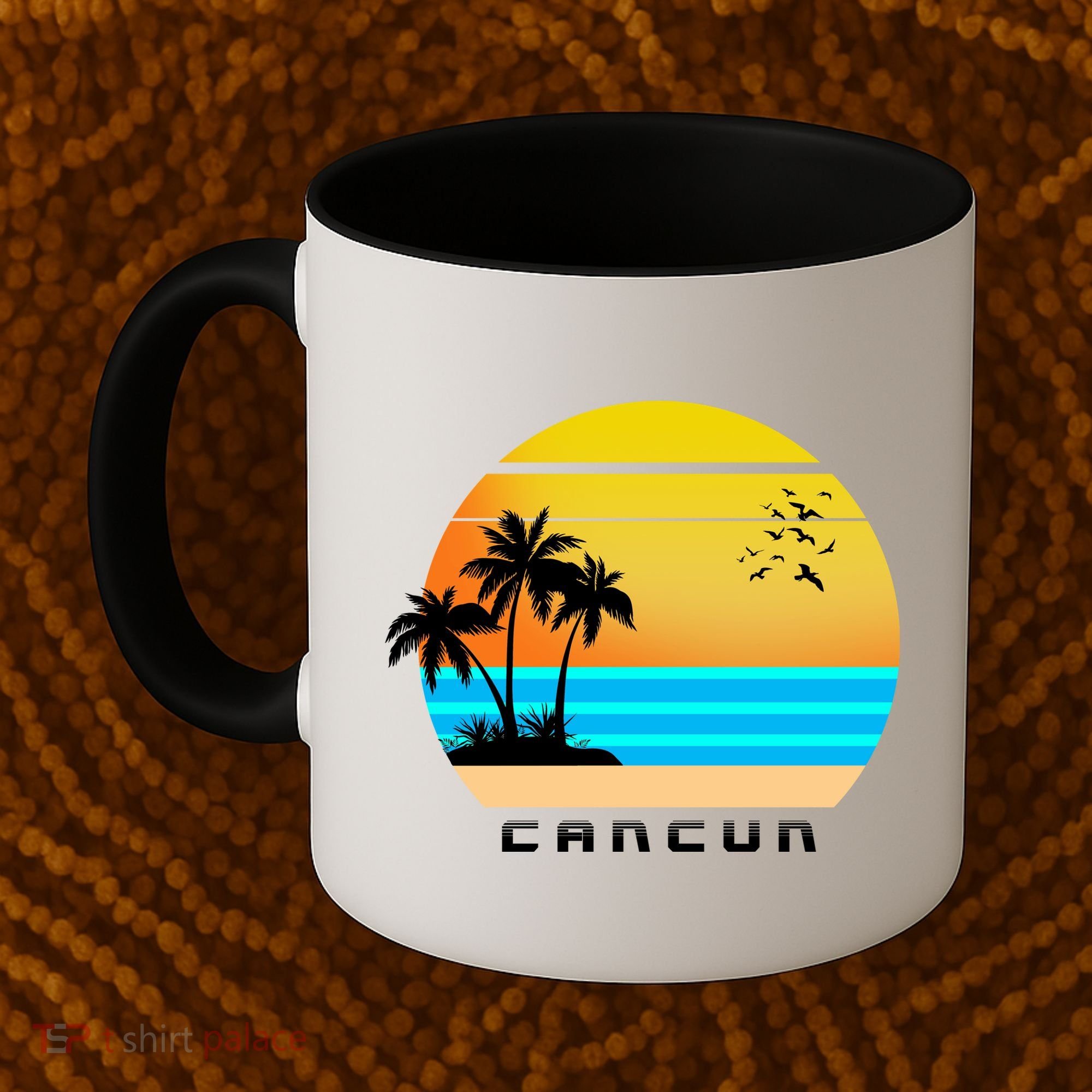 Sunset Beach Cancun Emblem Coffee Mug