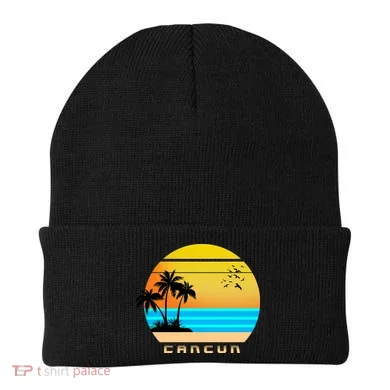 Sunset Beach Cancun Emblem Beanie