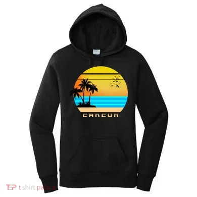 Sunset Beach Cancun Emblem Women's Hoodie