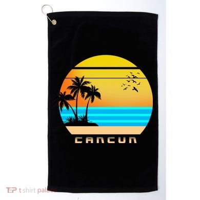 Sunset Beach Cancun Emblem Golf Towel
