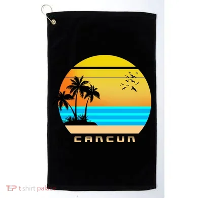Sunset Beach Cancun Emblem Golf Towel