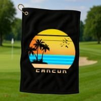 Sunset Beach Cancun Emblem Golf Towel thumb 1