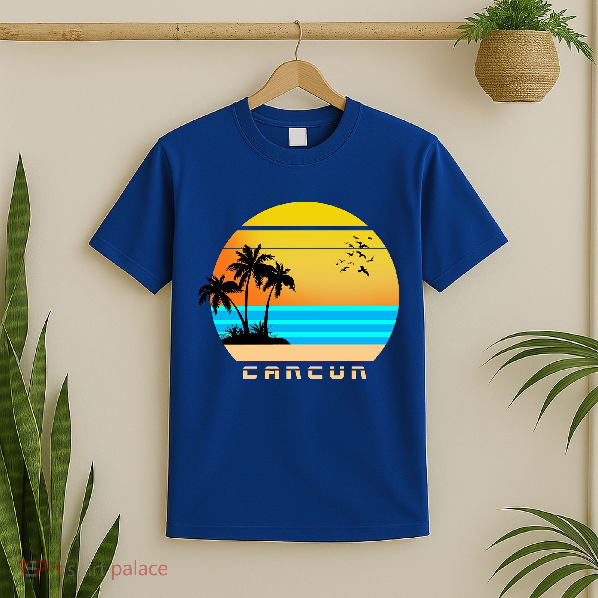 Sunset Beach Cancun Emblem T-Shirt
