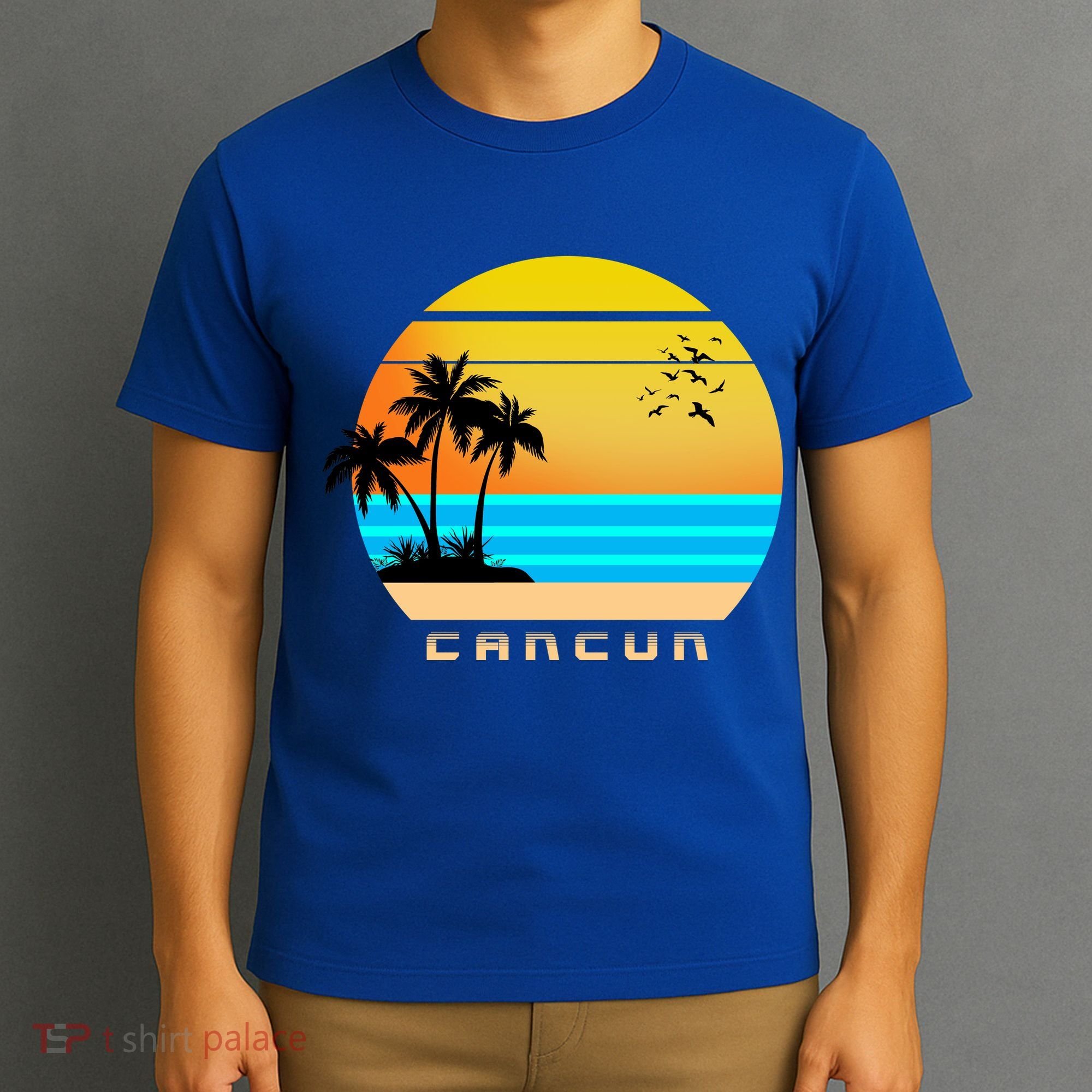 Sunset Beach Cancun Emblem T-Shirt