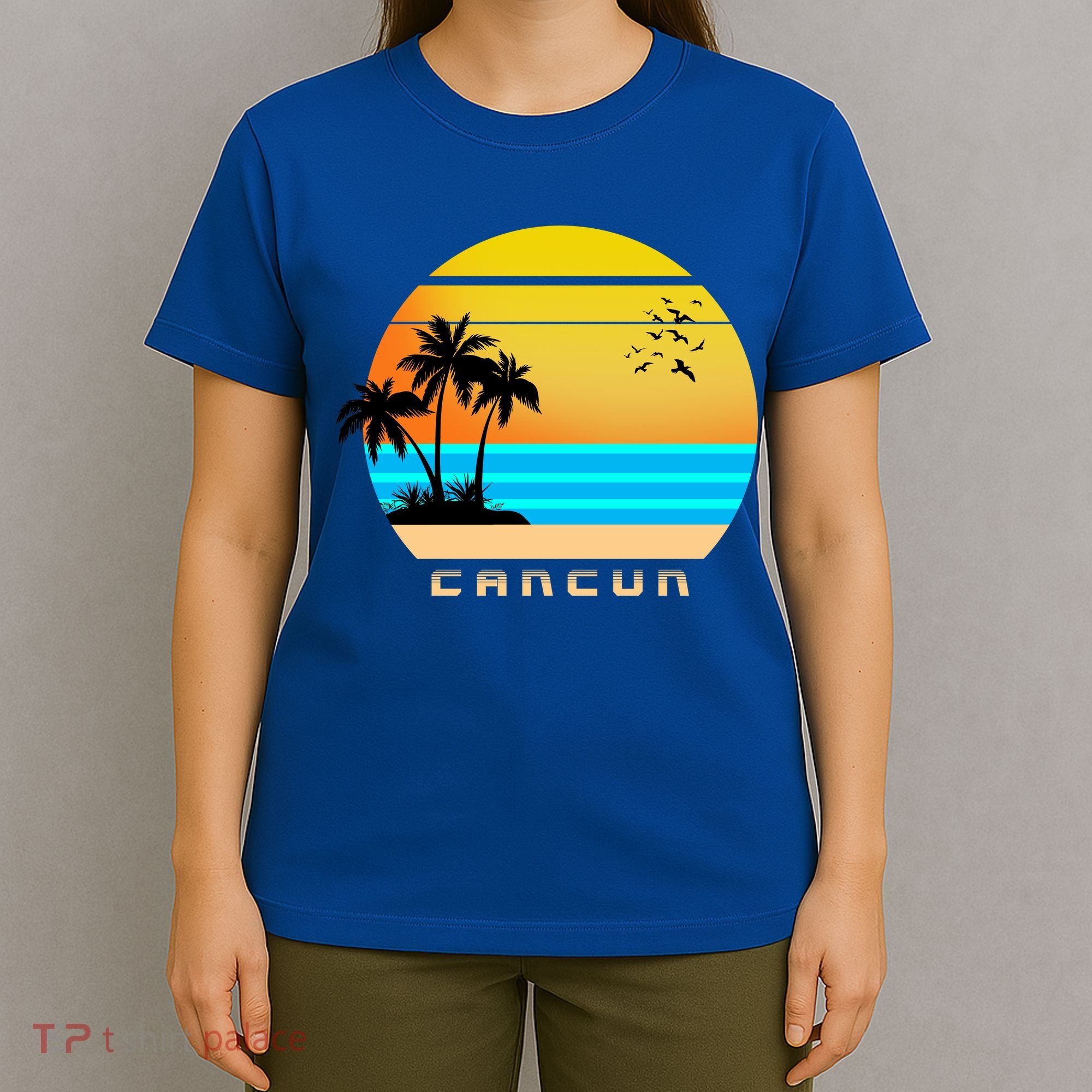 Sunset Beach Cancun Emblem T-Shirt