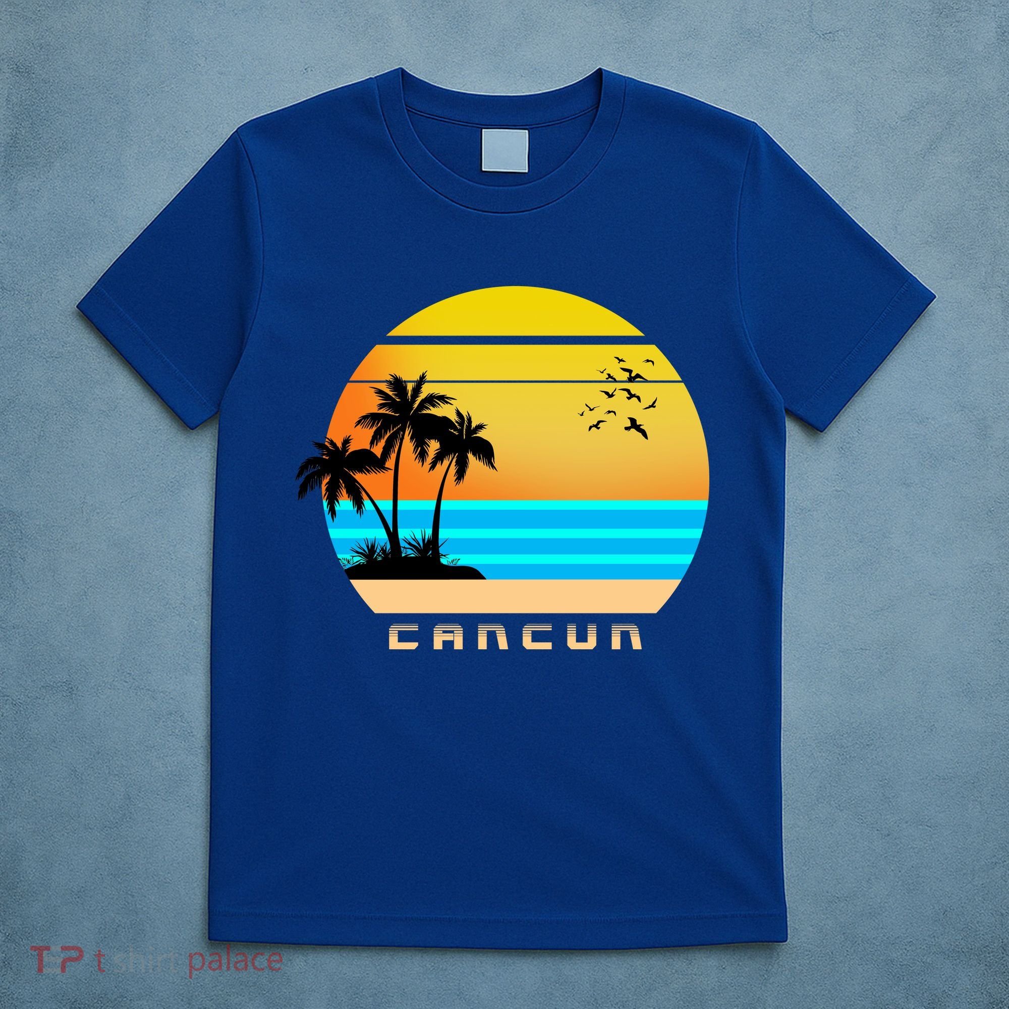 Sunset Beach Cancun Emblem T-Shirt