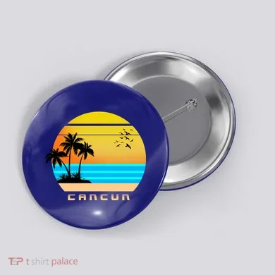 Sunset Beach Cancun Emblem Button