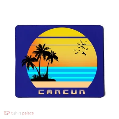 Sunset Beach Cancun Emblem Mousepad