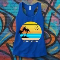 Sunset Beach Cancun Emblem Women's Tank Top thumb 3
