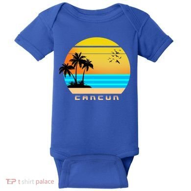 Sunset Beach Cancun Emblem Baby Bodysuit