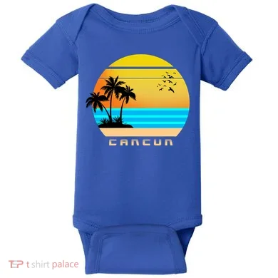 Sunset Beach Cancun Emblem Baby Bodysuit