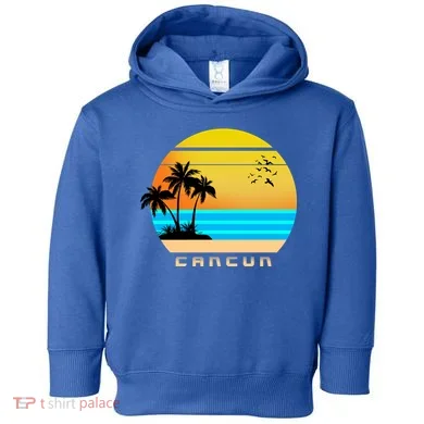 Sunset Beach Cancun Emblem Toddler Hoodie