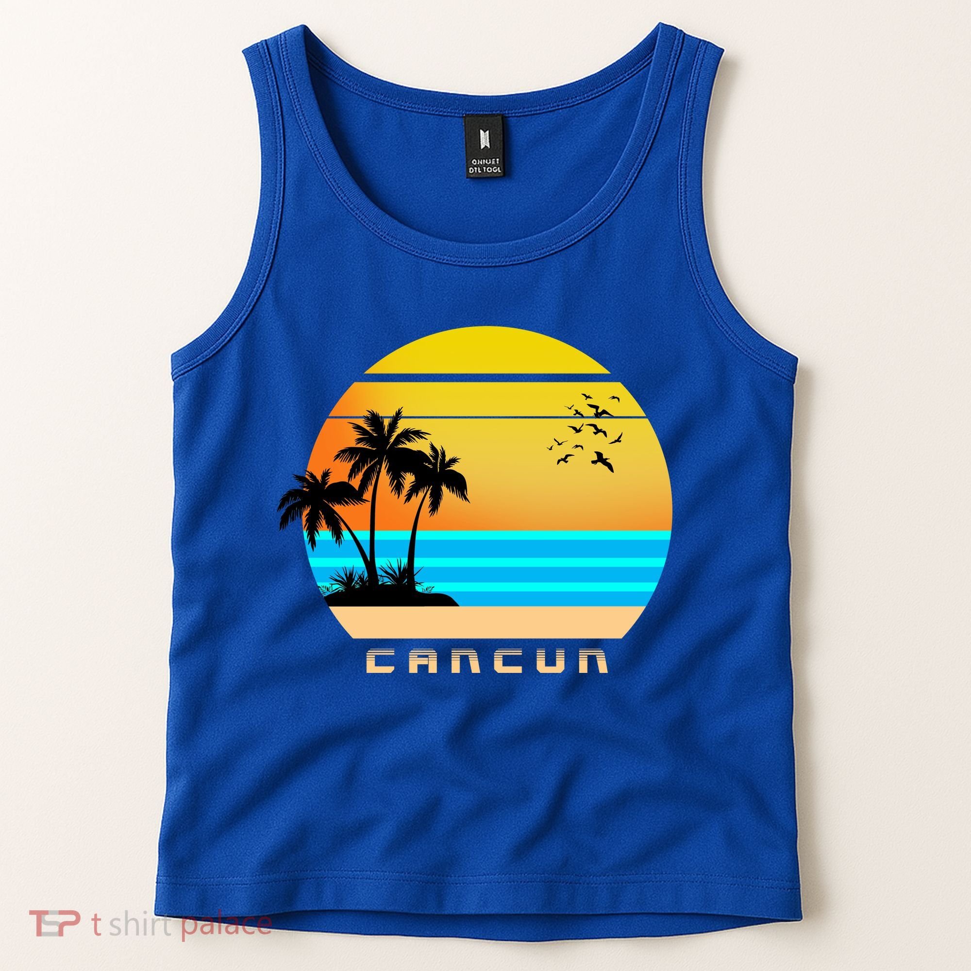 Sunset Beach Cancun Emblem Tank Top