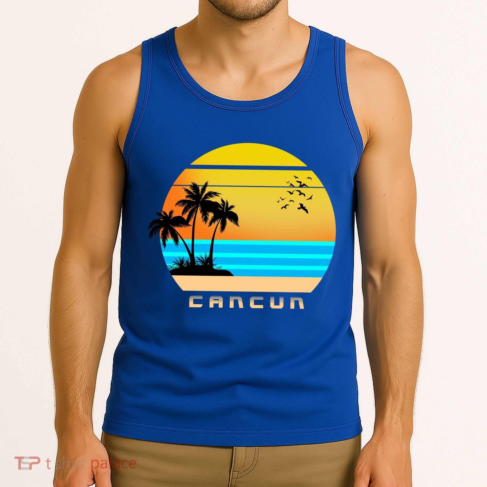 Sunset Beach Cancun Emblem Tank Top