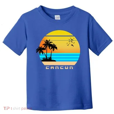 Sunset Beach Cancun Emblem Toddler T-Shirt