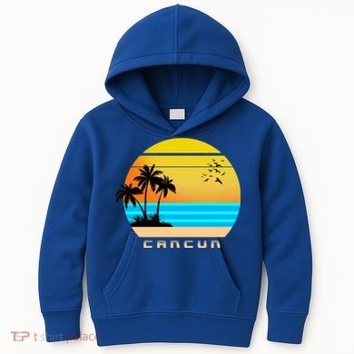 Sunset Beach Cancun Emblem Kids Hoodie