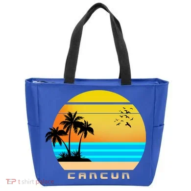 Sunset Beach Cancun Emblem Tote Bag