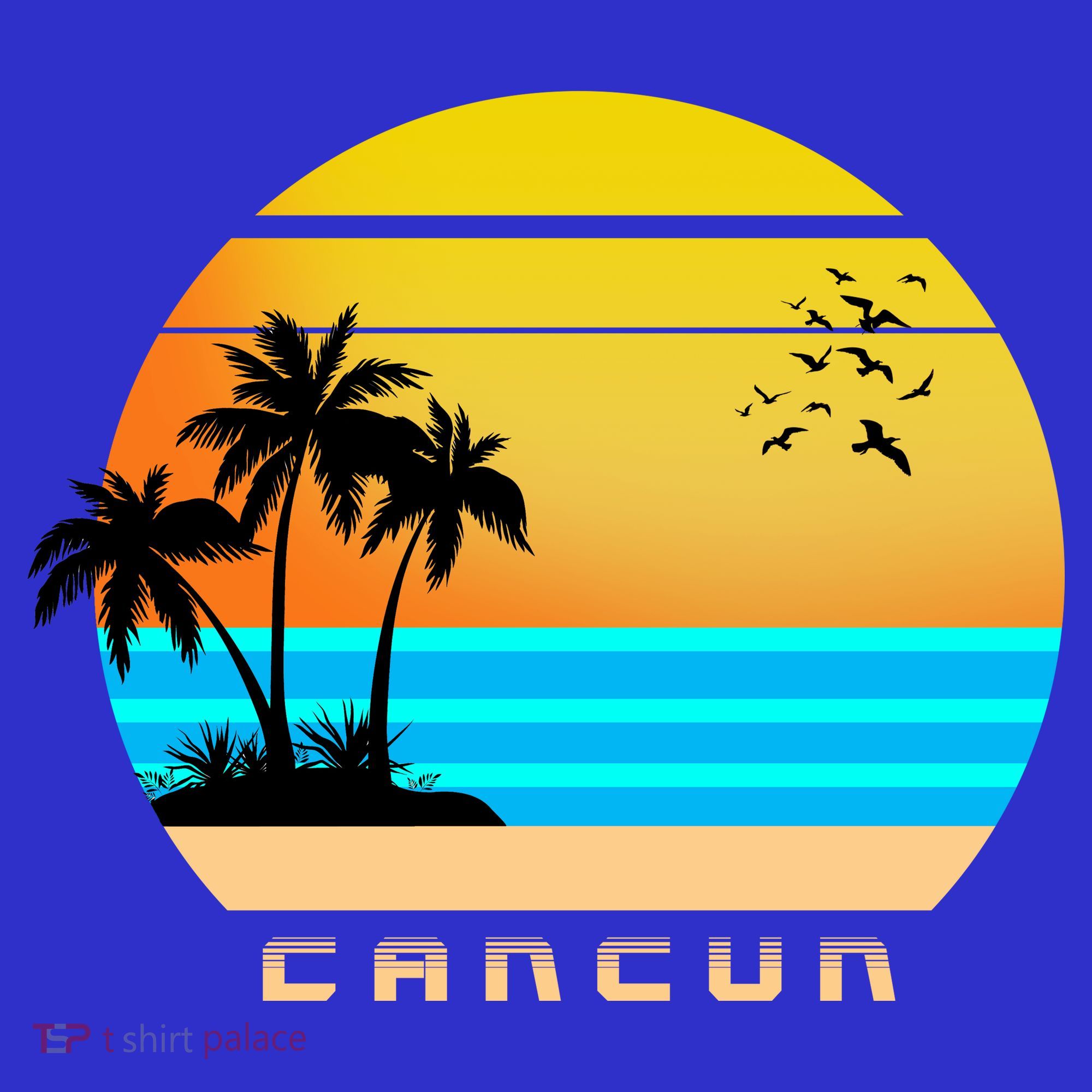 Sunset Beach Cancun Emblem Tote Bag