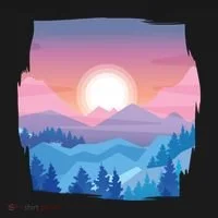 Sunset Mountain Doggie Tank thumb 4