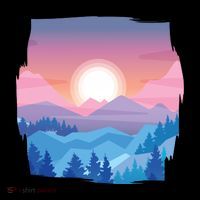 Sunset Mountain Ornament thumb 1
