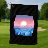 Sunset Mountain Golf Towel thumb 1