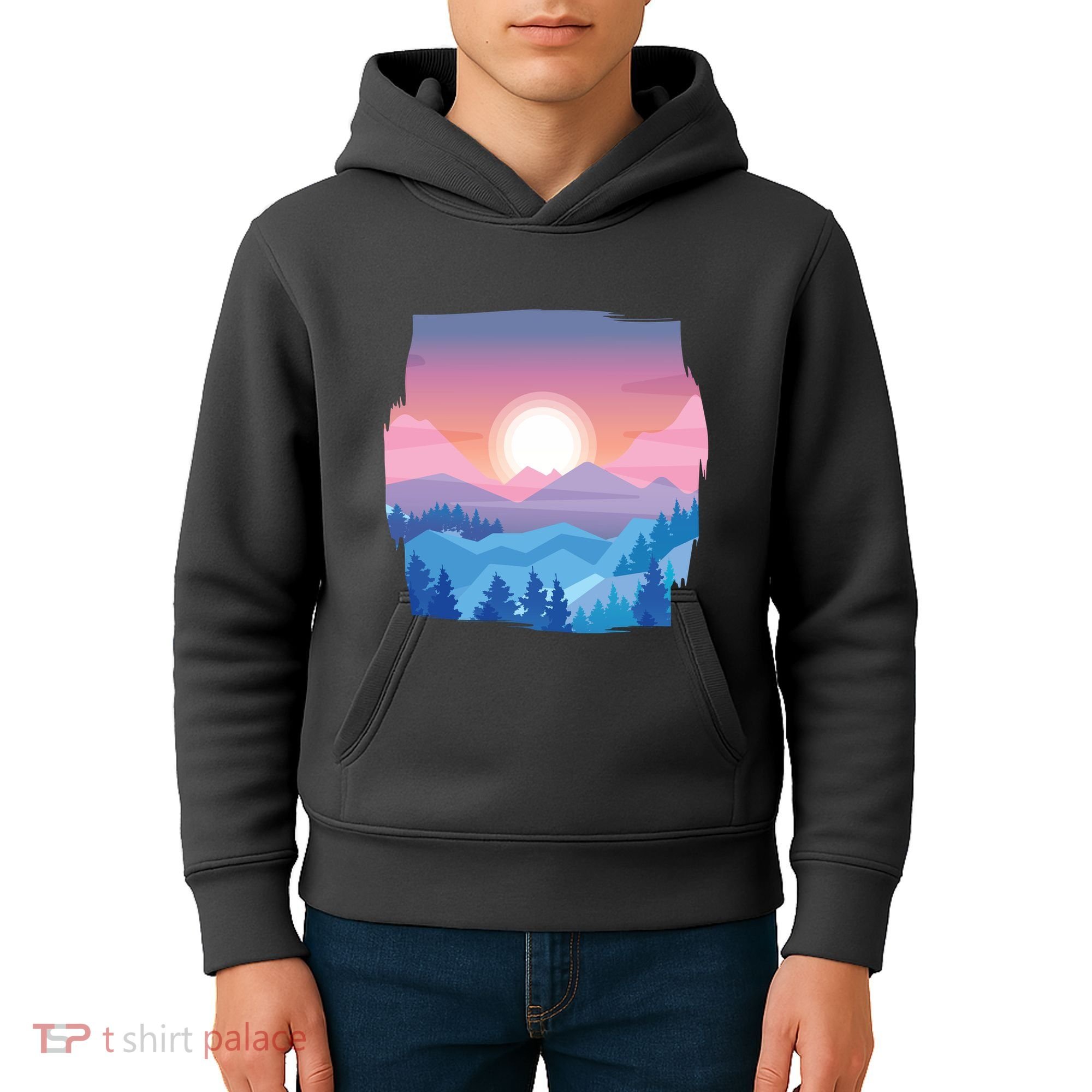 Sunset Mountain Kids Hoodie