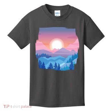 Sunset Mountain Kids T-Shirt