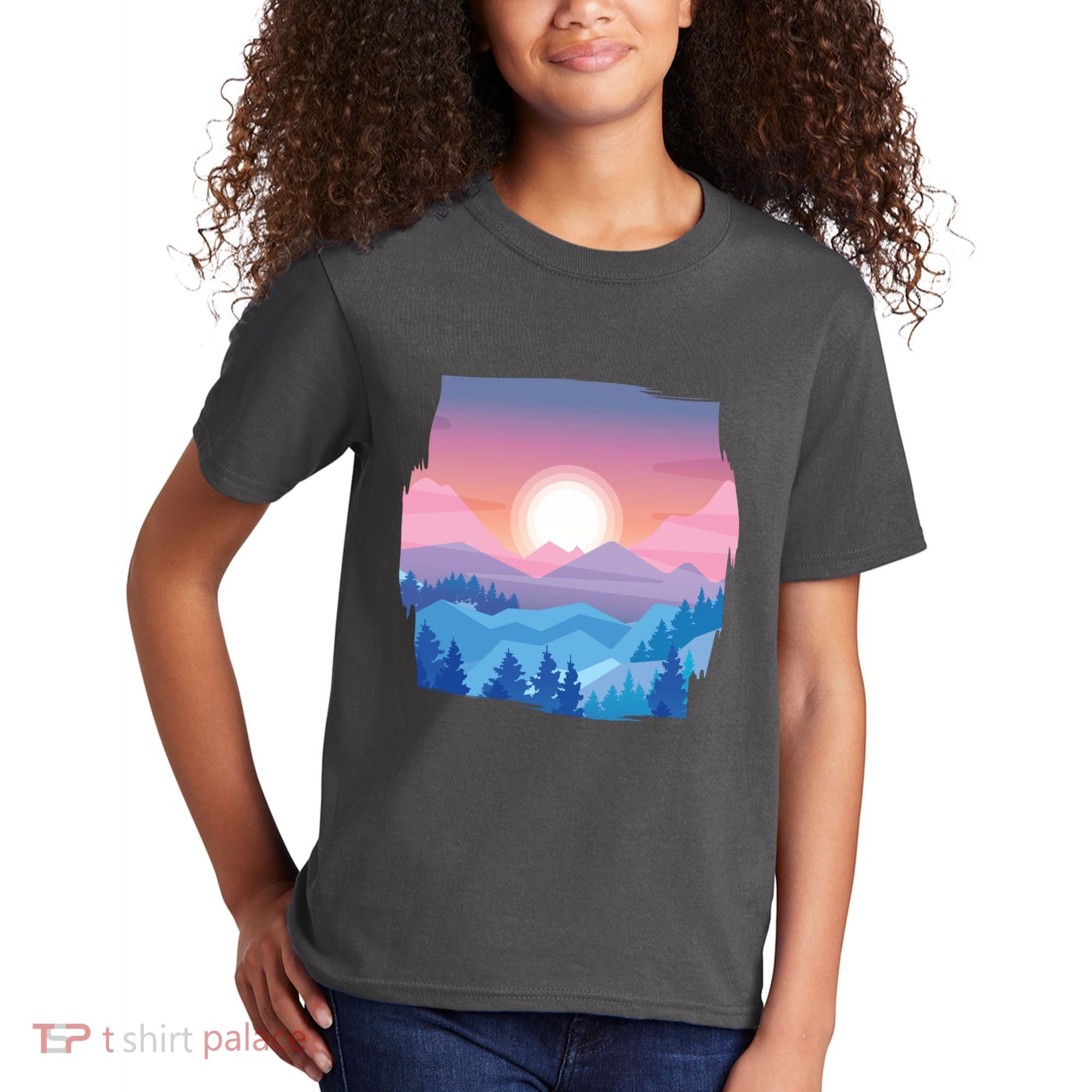 Sunset Mountain Kids T-Shirt