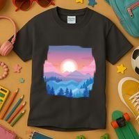 Sunset Mountain Kids T-Shirt thumb 3