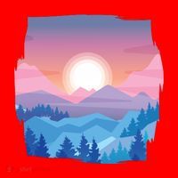 Sunset Mountain Santa Hat thumb 1