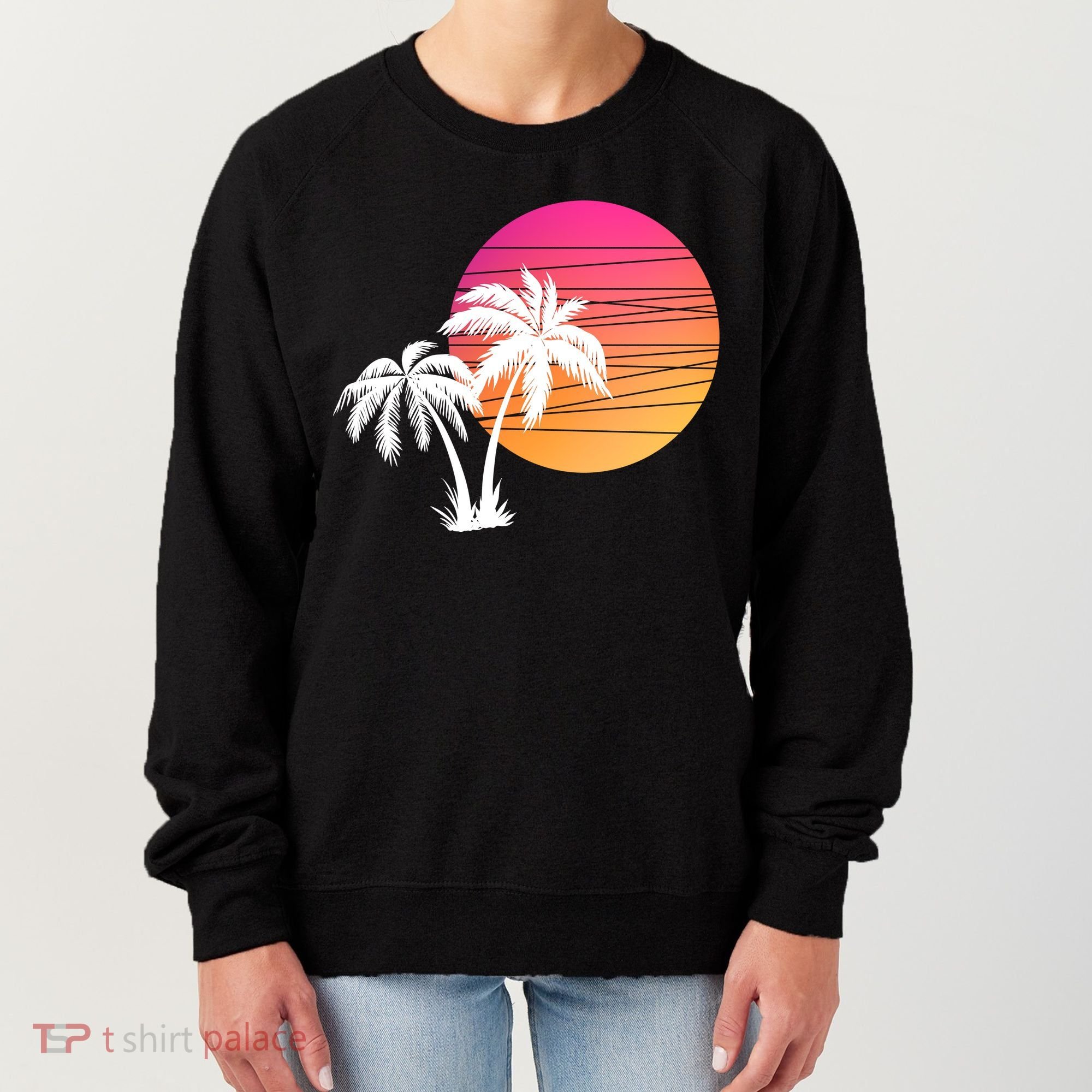 Sunset Palm Trees Women's Sweatshirt