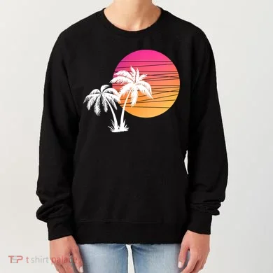 Sunset Palm Trees Women's Sweatshirt