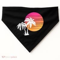 Sunset Palm Trees USA-Made Doggie Bandana thumb 0