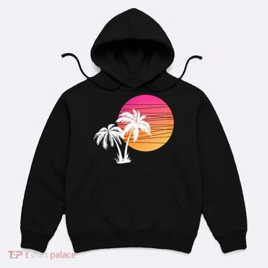 Sunset Palm Trees Hoodie