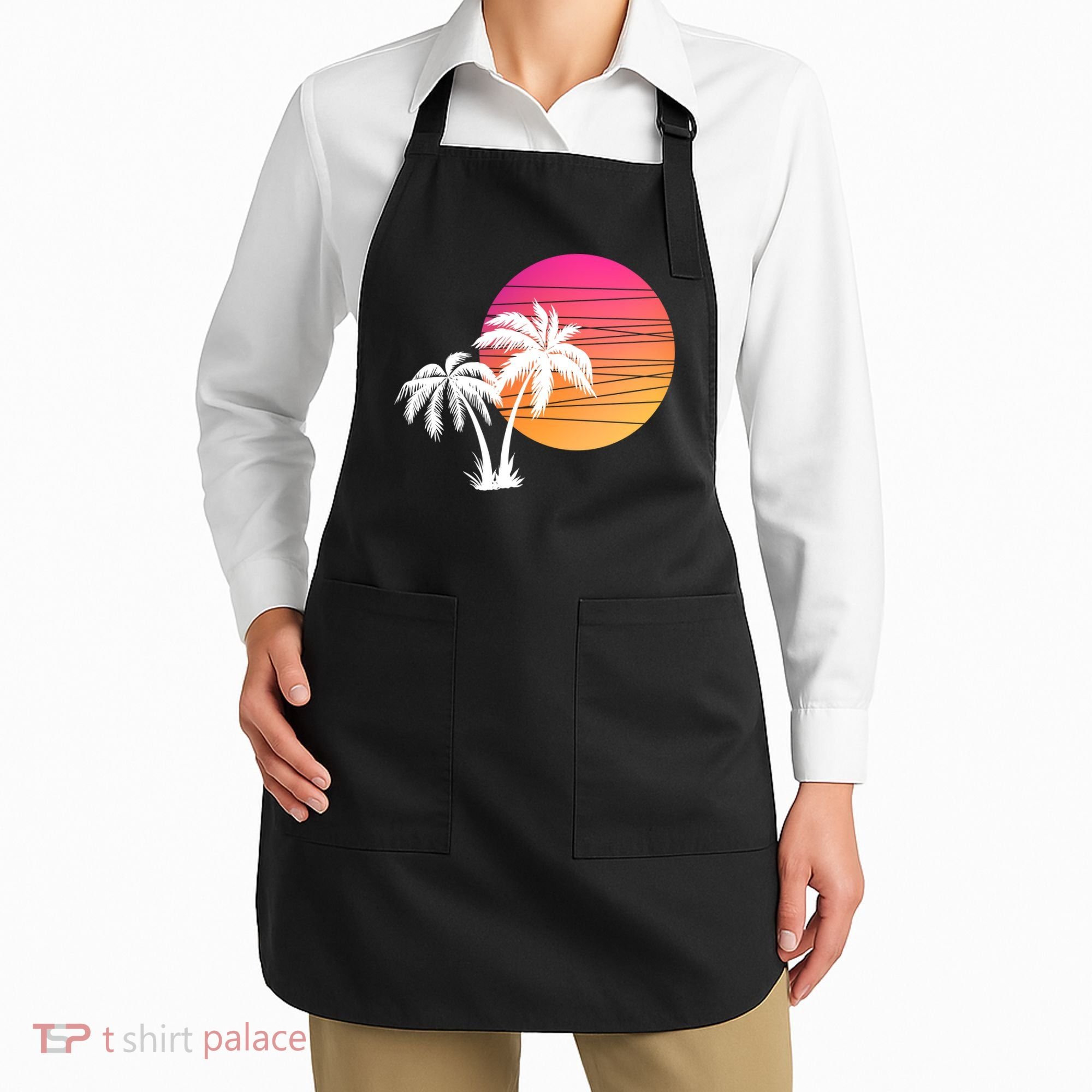 Sunset Palm Trees Apron