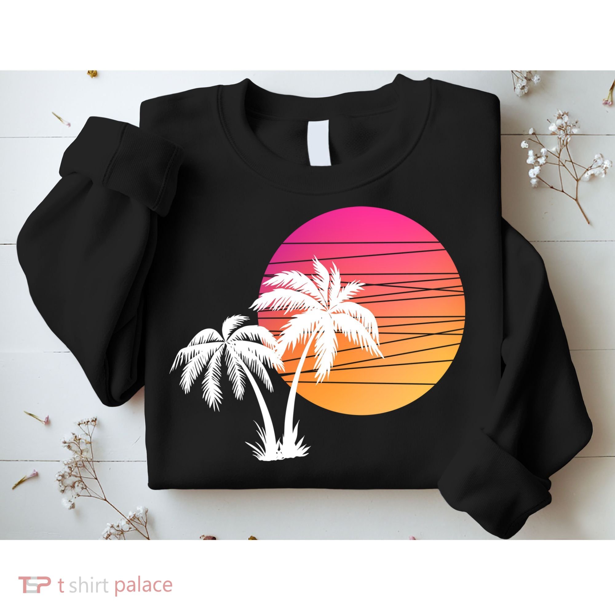 Sunset Palm Trees Sweatshirt