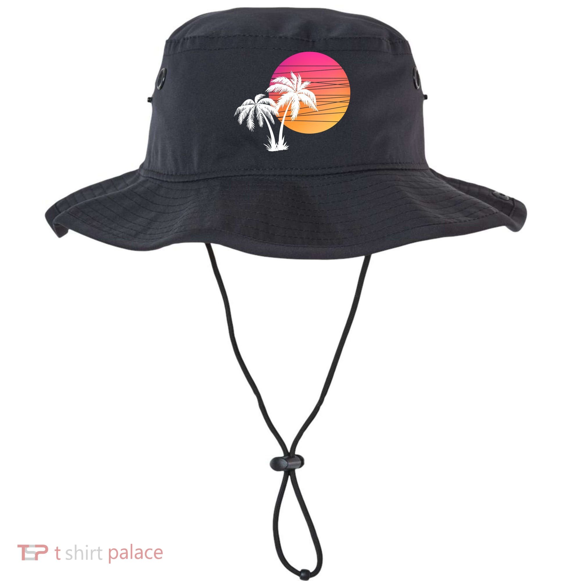 Sunset Palm Trees Bucket Hat