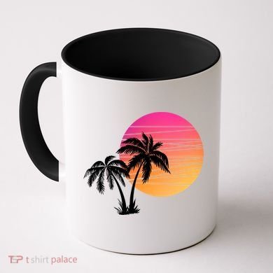 Sunset Palm Trees Coffee Mug